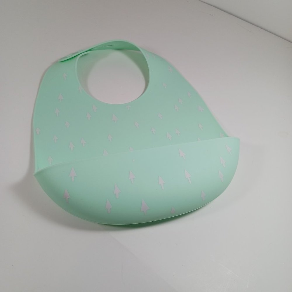 Cloud Island Pocket Bib Baby Food Catcher Silicone Mint Green Dishwasher Safe